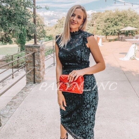 NWT Zara Lace Midi Pencil Dress, Size XL - Picture 8 of 15